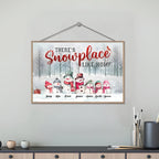 Family Christmas Gifts Snowmen Christmas Art Personalized Wooden Plaque 731675 - DiyGiftly