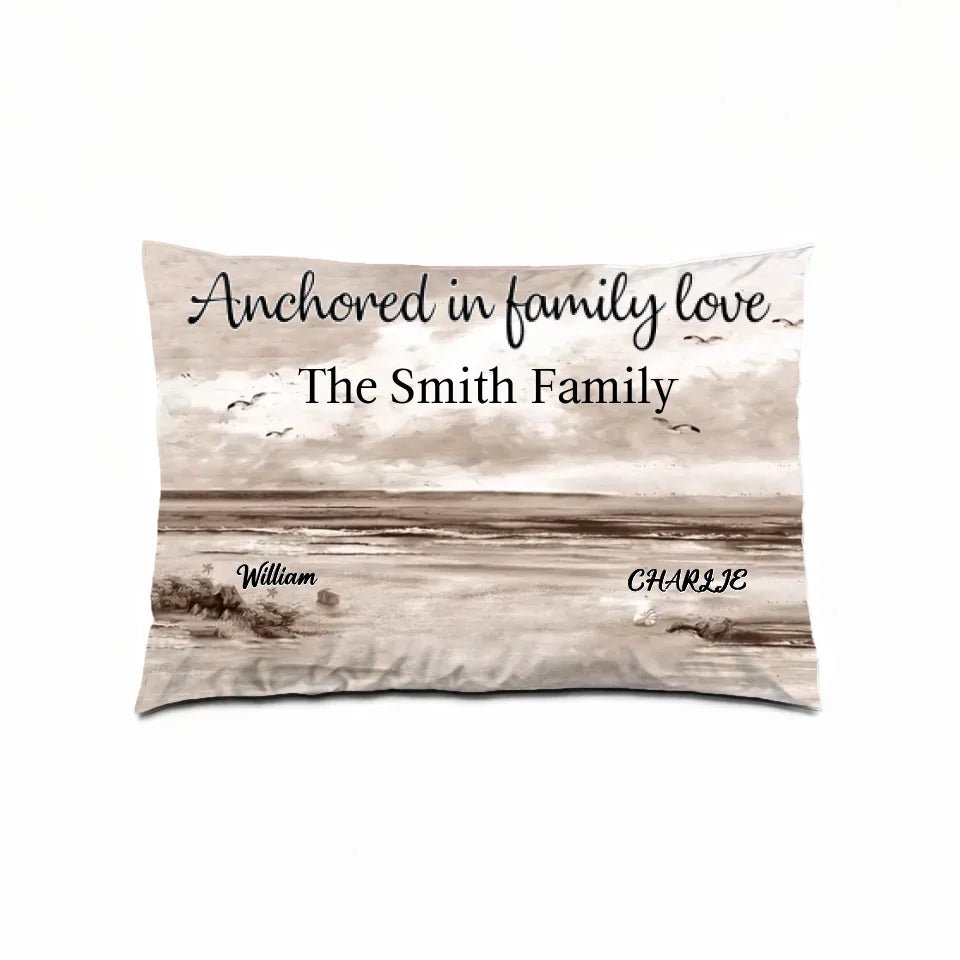 Family Forever Beach Design - Personalized Pillow 714449 - B - DiyGiftly