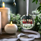 Family Forever - Family Personalized Custom Circle Glass Ornament - Gift For Family Members 689211 - DiyGiftly