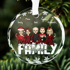 Family Forever - Family Personalized Custom Circle Glass Ornament - Gift For Family Members 689211 - DiyGiftly