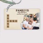 Family is Love with Photo - Customizable Family Acrylic Keychain 737140 - DiyGiftly
