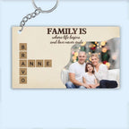 Family is Love with Photo - Customizable Family Acrylic Keychain 737140 - DiyGiftly