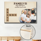 Family is Love with Photo - Customizable Family Canvas 723831 - 723947 - DiyGiftly