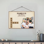Family is Love with Photo - Customizable Family Wooden Plaque 723831 - DiyGiftly