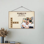 Family is Love with Photo - Customizable Family Wooden Plaque 723831 - DiyGiftly