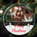 Family Keepsake - Personalized Circle Acrylic Photo Ornament 685855 - DiyGiftly
