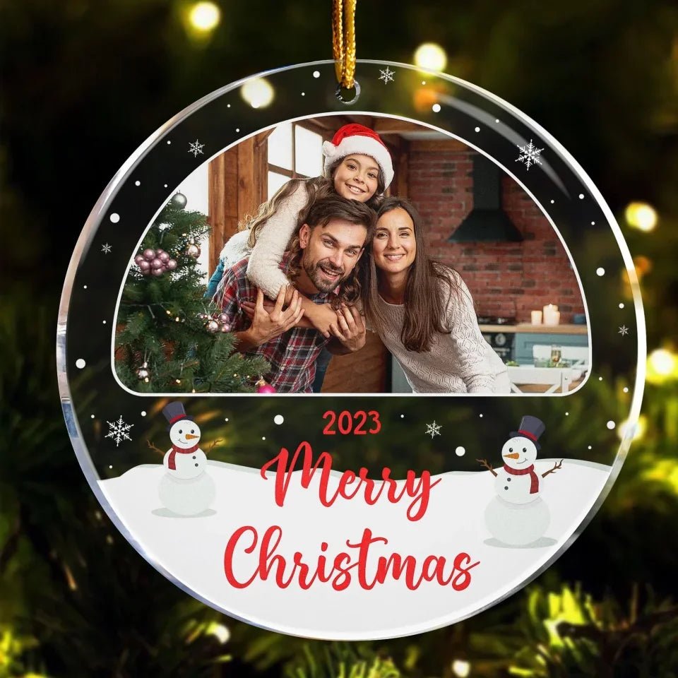 Family Keepsake - Personalized Circle Acrylic Photo Ornament 685855 - DiyGiftly