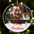 Family Keepsake - Personalized Circle Acrylic Photo Ornament 685855 - DiyGiftly
