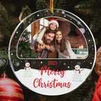 Family Keepsake - Personalized Circle Acrylic Photo Ornament 685855 - DiyGiftly