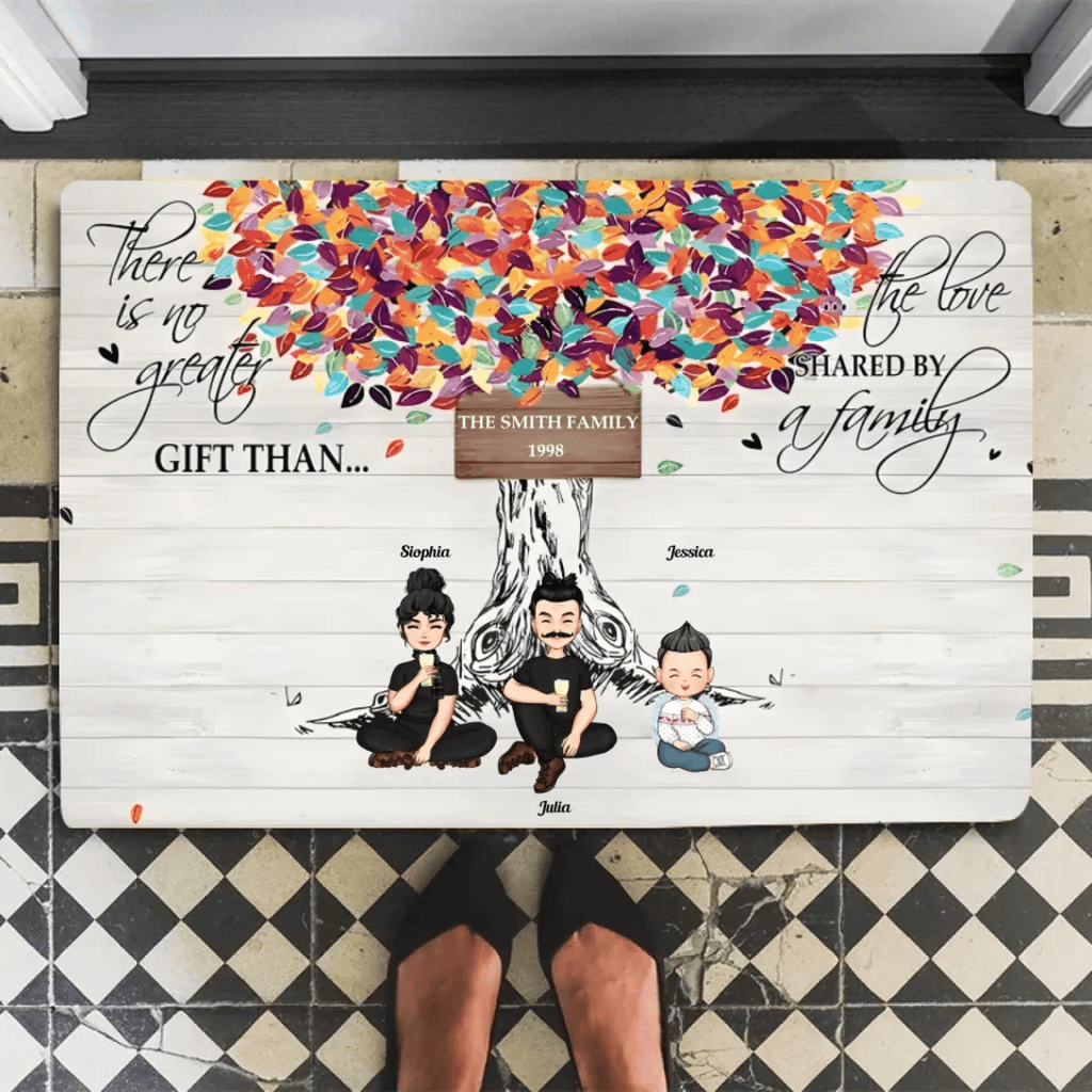 Family Like Branches On A Tree - Personalized Doormat 714242 - D - DiyGiftly
