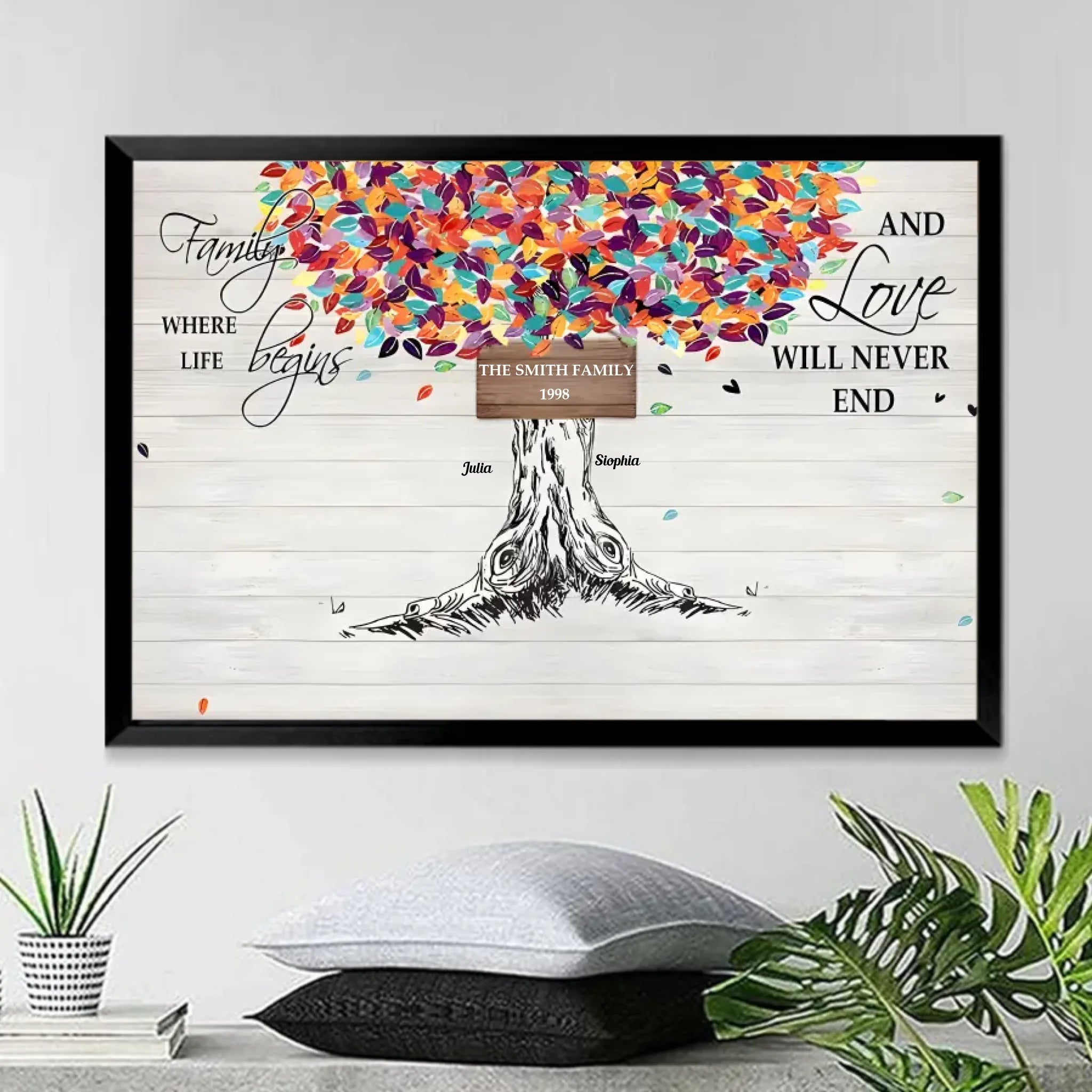 Family Like Branches On A Tree - Personalized Poster/Wrapped Canvas 714242 - 714606 - DiyGiftly