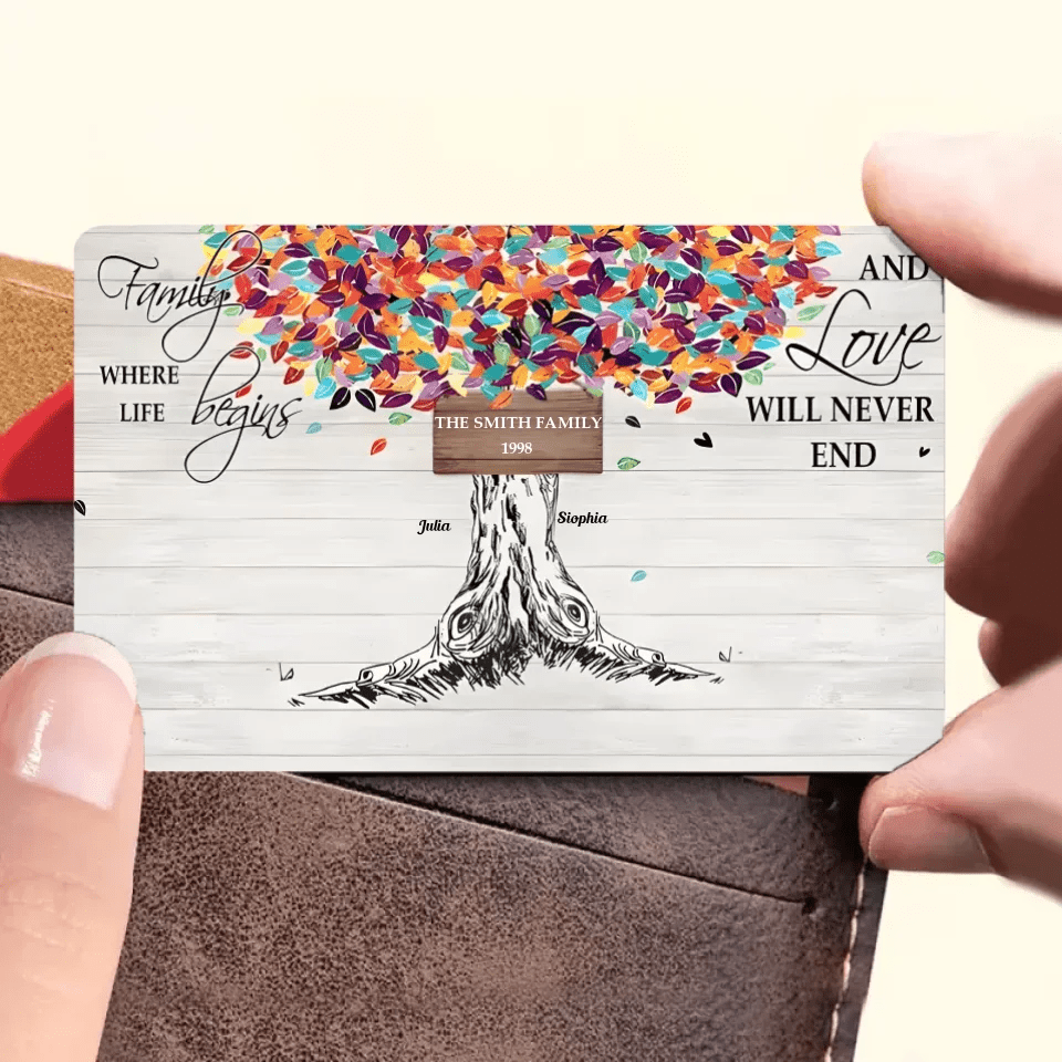 Family Like Branches On A Tree - Personalized Wallet Card 714242 - Q - DiyGiftly