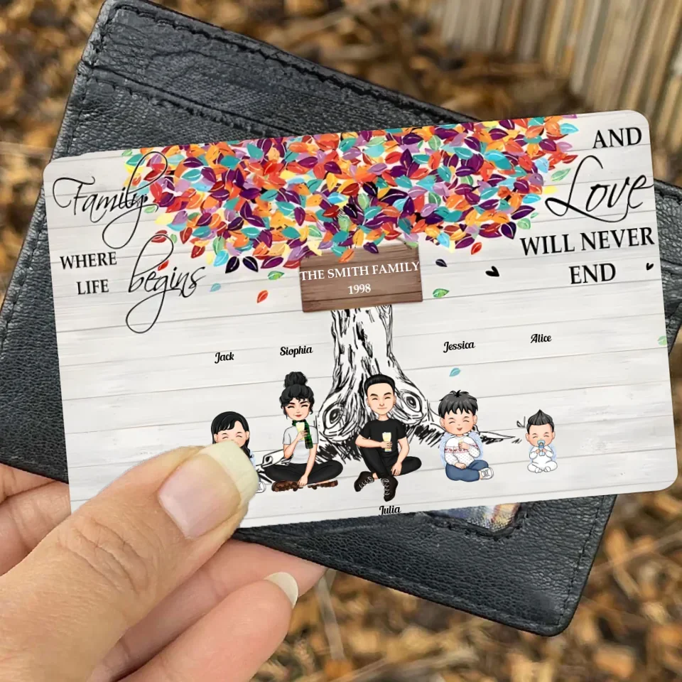 Family Like Branches On A Tree - Personalized Wallet Card 714242 - Q - DiyGiftly