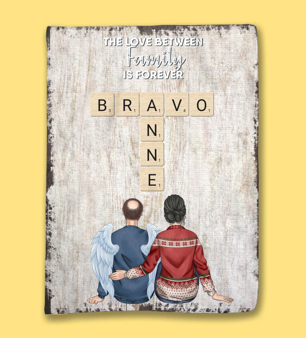 Family Love Never Ends - Personalized Wrapped Blanket 715459 - M - DiyGiftly