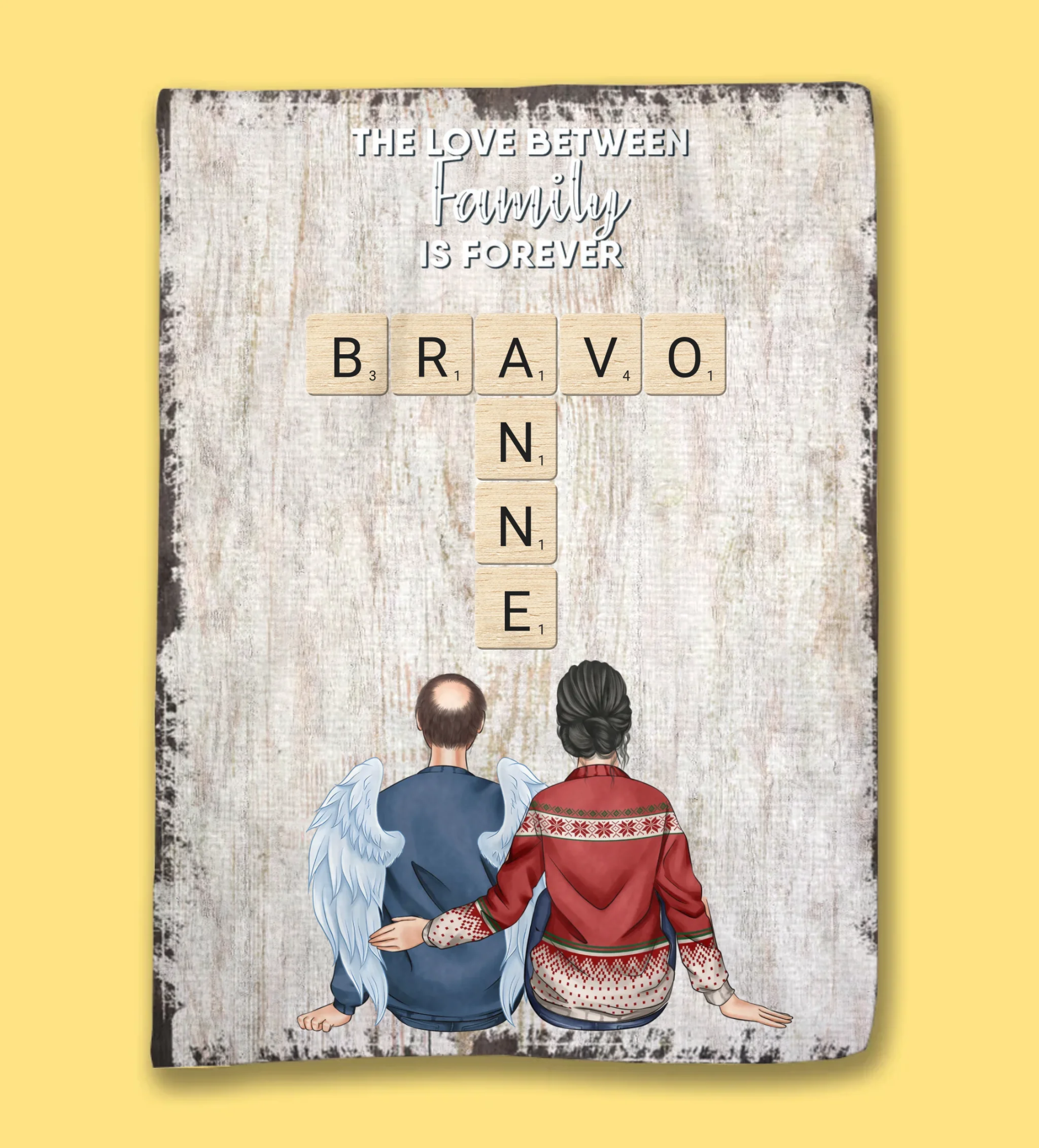 Family Love Never Ends - Personalized Wrapped Blanket 715459 - M - DiyGiftly