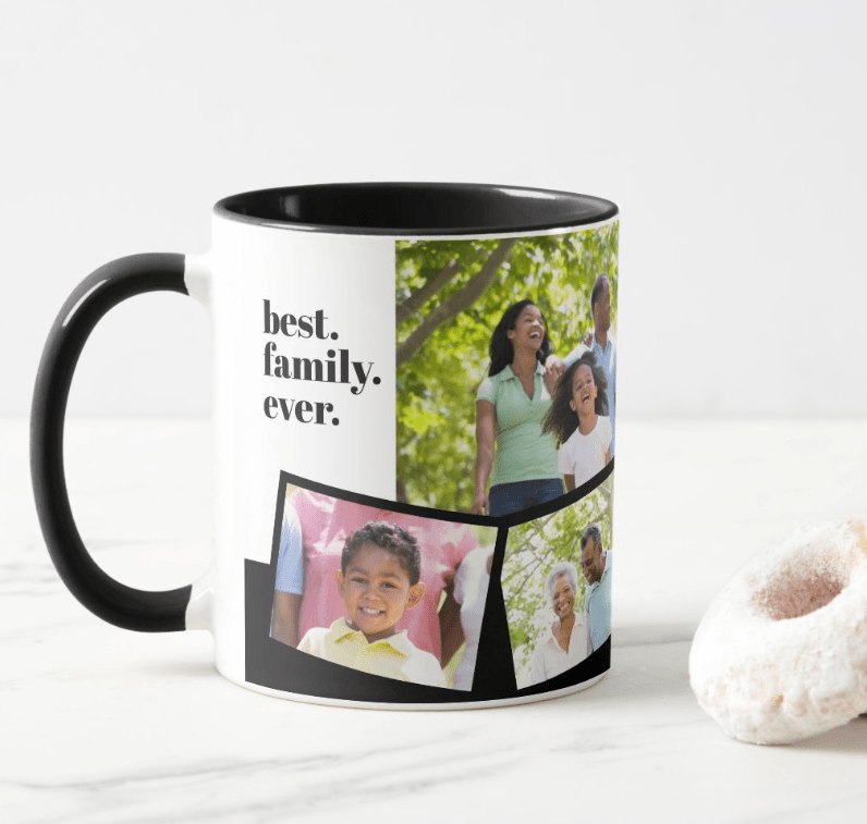 Family Photo Collage Mug – 5 Photos and Custom Text Personalized Coffee or Tea Cup, Unique Gift for Mom, Dad, Grandparents, or Friends, Perfect for Birthday, Christmas, or Everyday Use 20375808 - DiyGiftly