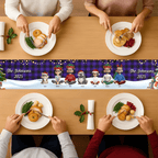 Family Sitting Christmas Plaid Pattern – Personalized Table Runner for Holiday Dinner Table Decor, Custom Family Name Christmas Decoration, Festive Red Plaid Table Linen, Perfect for Christmas Parties, Home Decor & Holiday Gifts 1058873 - DiyGiftly