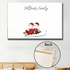 Family Skiing Together At Christmas - Personalized Wrapped Canvas 734461 - 734496 - DiyGiftly