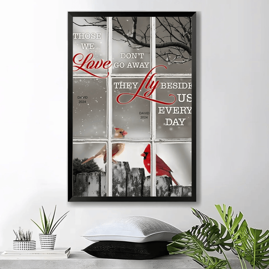 Family - They Fly Beside Us Everyday - Personalized Vertical Canvas 711113 - 711135 - DiyGiftly