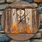 custom names wooden wall clock for living room decor