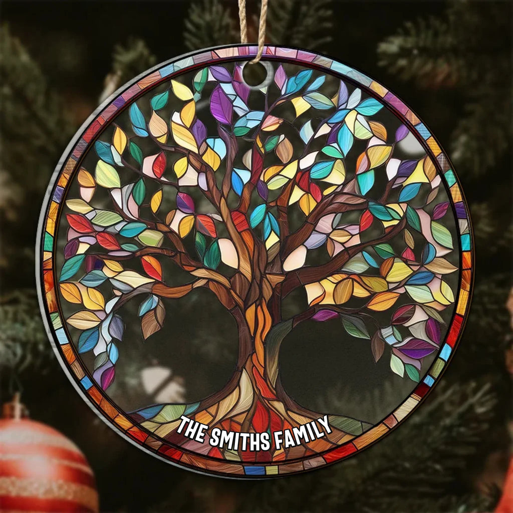 Family Tree Of Life - Personalized 2 - Layered Mix Ornament 687164 - DiyGiftly
