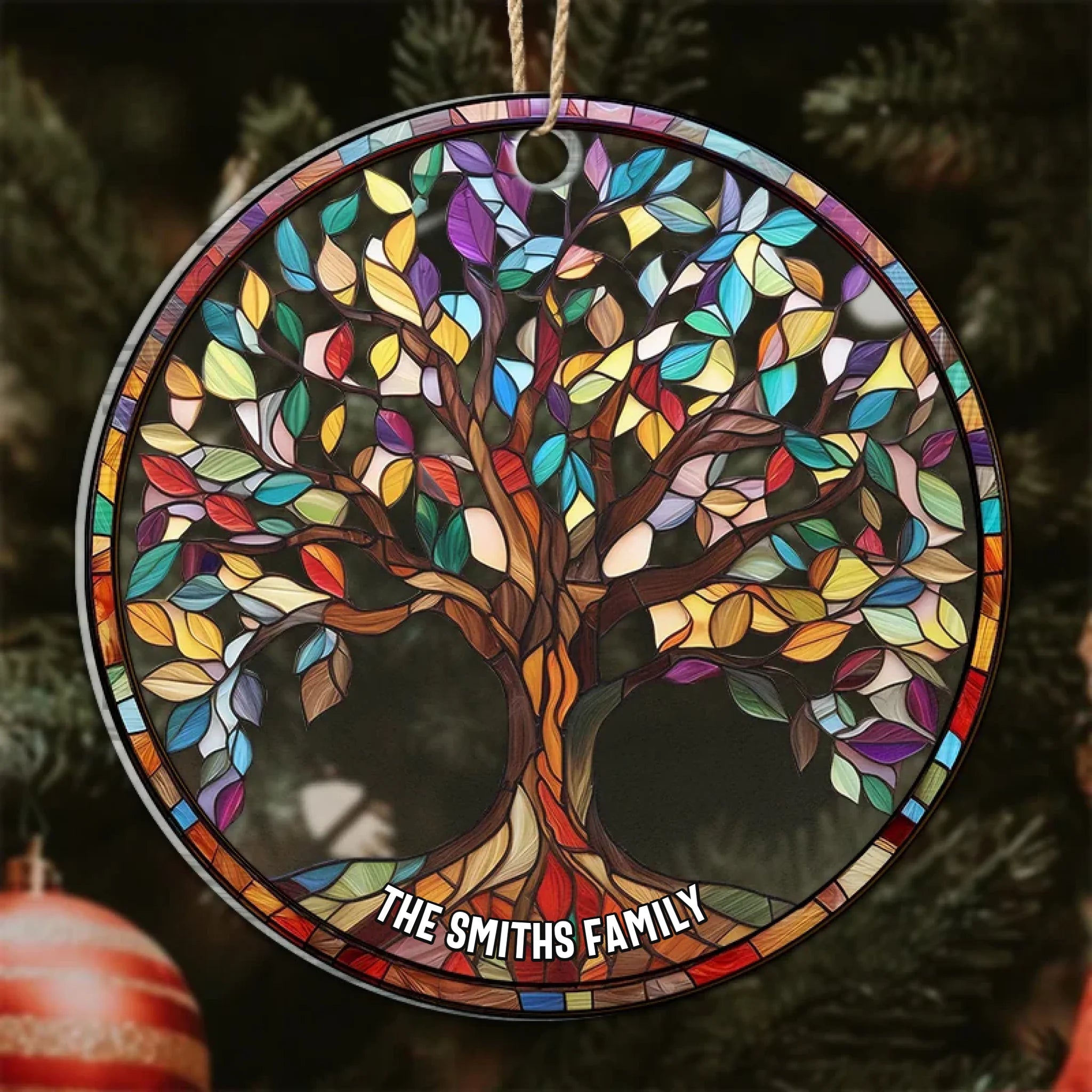 Family Tree Of Life - Personalized 2 - Layered Mix Ornament 687164 - DiyGiftly