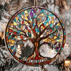 Family Tree Of Life - Personalized 2 - Layered Mix Ornament 687164 - DiyGiftly