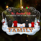 Family Where Begins And Love Never Ends - Memorial Gift - Christmas Gift - Personalized Custom Medallion Acrylic Ornament 689119 - DiyGiftly