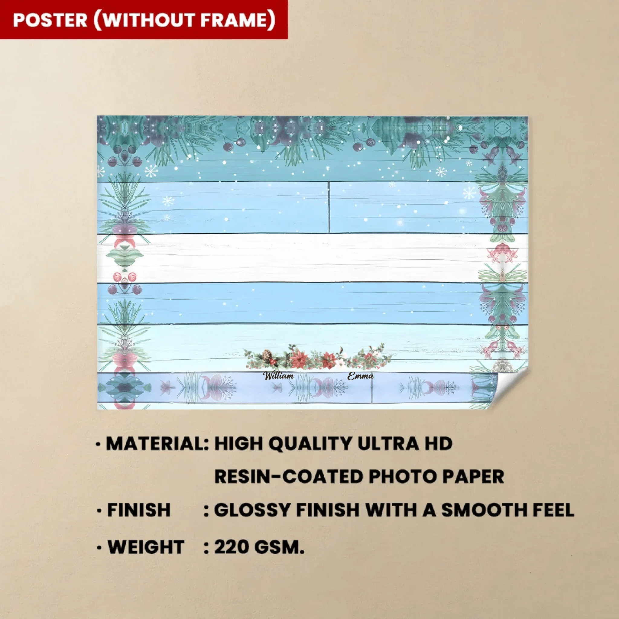 wooden poster personalized photo memorial keepsake poster and canvas