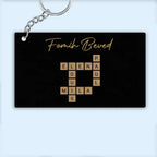 Family With Black Background Crossword - Customizable Acrylic Keychain For Family 737177 - DiyGiftly