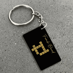 Family With Black Background Crossword - Customizable Acrylic Keychain For Family 737177 - DiyGiftly