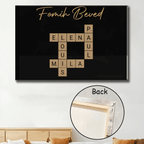 custom name wooden canvas print keepsake for living room decor