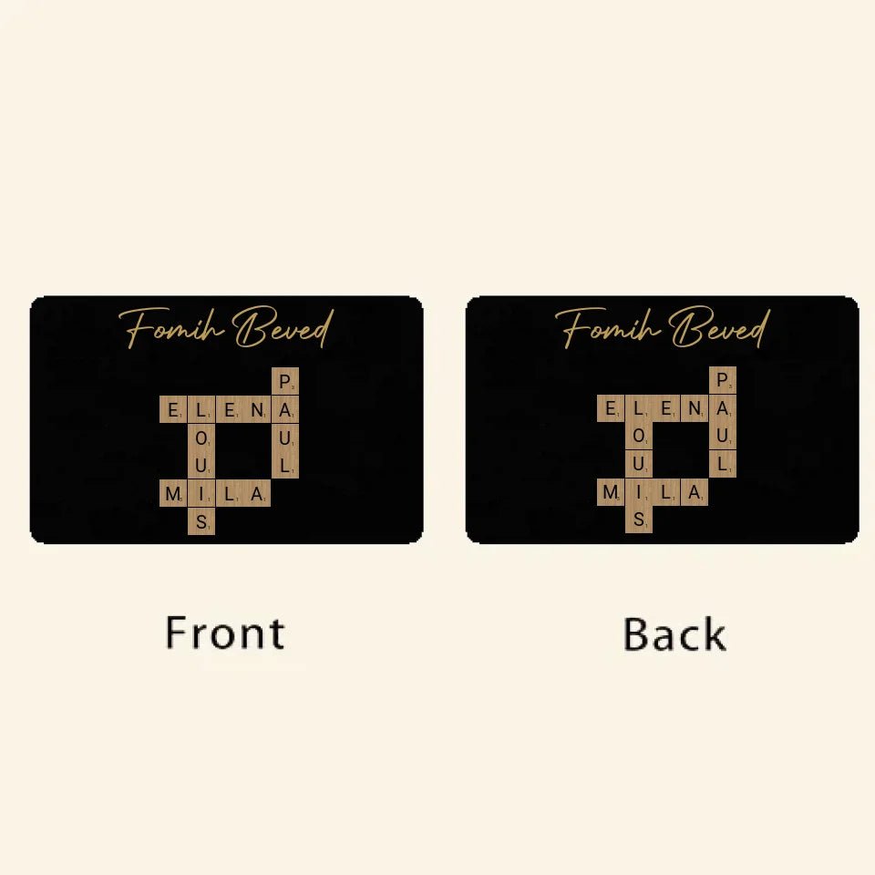 Family With Black Background Crossword - Customizable Wallet Card For Family 724036 - Q - DiyGiftly