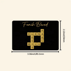 Family With Black Background Crossword - Customizable Wallet Card For Family 724036 - Q - DiyGiftly