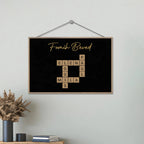Family With Black Background Crossword - Customizable Wooden Plaque For Family 724036 - DiyGiftly