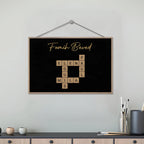 Family With Black Background Crossword - Customizable Wooden Plaque For Family 724036 - DiyGiftly