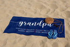 Fathers Day Gifts,Custom Grandpa Beach Towel, Grandkids Name Daddy Pool Towel, Birthday Gift For Dad Papaw, Personalized papa gift 59795456 - DiyGiftly