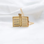 personalized necklace reading gift gift for daughter detail view