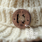 Personalized Handmade with Love Wooden Buttons Set of 15 Clothing Labels Gifts for Mother Grandma Knitting Crocheting Lovers