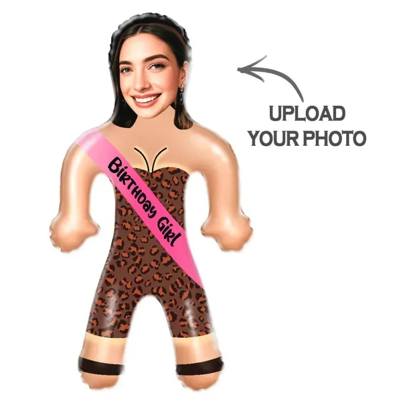 Custom Face Birthday Girl Blow Up Dolls Funny Inflatable Balloon Custom Air Doll for Party Favors