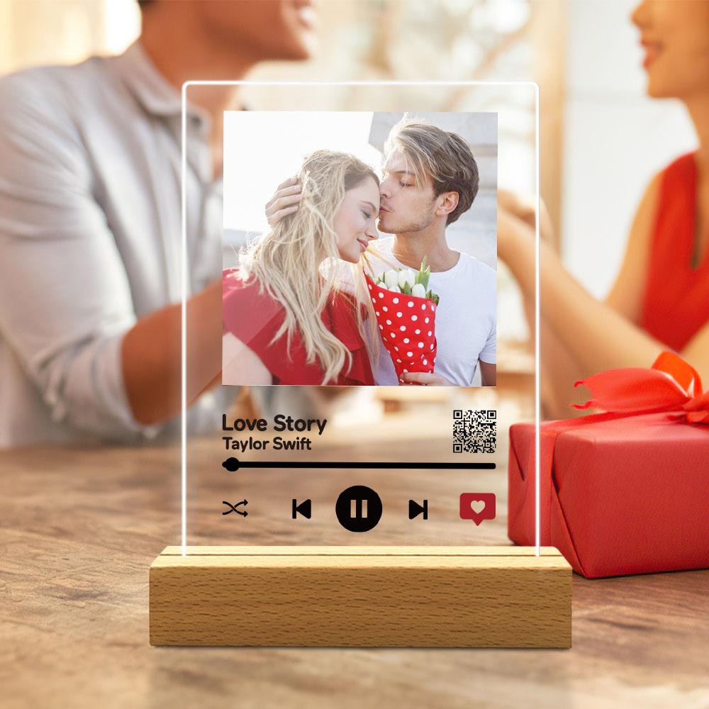 Personalized Video Plaque Scannable QR Code Submit Your Favorite Video Gift For Her