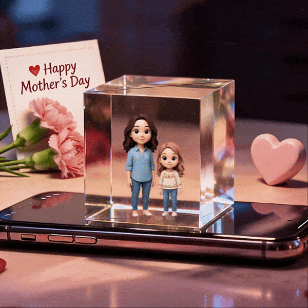 a memory that shines for mom personalized hologram video keepsake no 15 second holographic effect mothers day