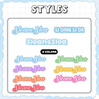 Custom Name Colorful Text Stickers Personalized Stationery for Back to School Gifts