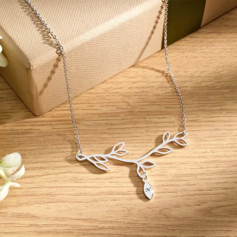 personalized engraved necklace tree optional quantity pendant trendy wedding display