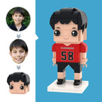 Customized Head Basketball Boy Brick Figures Small Particle Building Block Toys Can Be Customized As Building Block Art Gifts