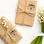 Personalized Thank You Transparent Stickers Round Wedding Birthday Favor labels for Gifts