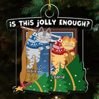 Feliz Naughty Cat - Personalized Custom Acrylic Ornament 724755 - DiyGiftly