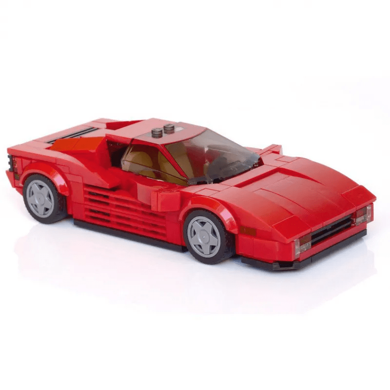 Ferrari Testarossa Creative Vehicle Racing Car Building Blocks Construction Toy Brick Figures Gift for Car Lover - DiyGiftly