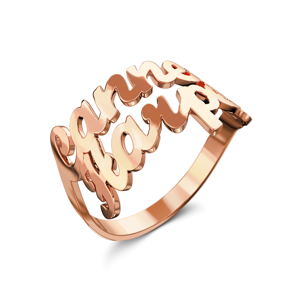 gifts for wife Heartfelt Surprise - Unique Memento - Double Names Ring - 925 Sterling Silver - gifts for wife - Anniversary v
