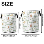 Personalized Storage Basket with Name Cute Dinosaurs Toy Laundry Basket Gift for Family Kids